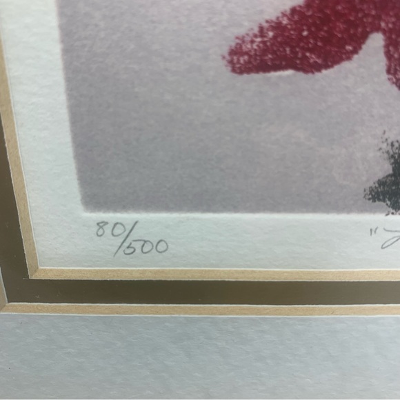 Vintage Asian Themed Framed, Signed, Numbered Print “Lavender Mood” - Picture 5 of 10